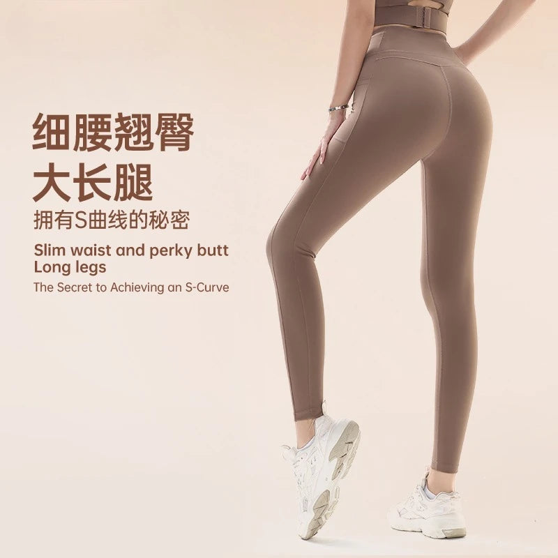 Yoga Leggings for Fitness Legging Sport Side Pocket Pants Female Soft High Waist Leggins Push Up Gym Tights Women
