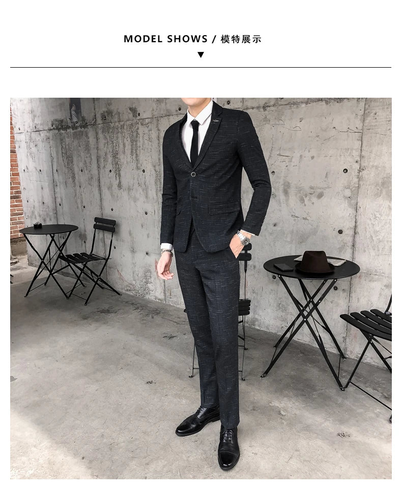 Refined Slim Wedding Suit Set