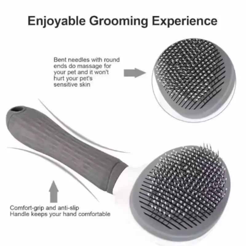 Pet Dog Brush Cat Comb Self Cleaning Pet Hair Remover Brush For Dogs Cats Grooming Tools Pets Dematting Comb Dogs Accessories