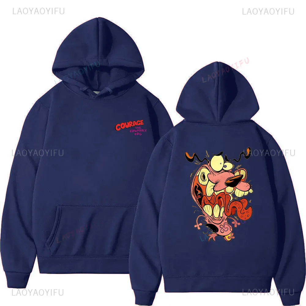 Vintage Cartoon Drop Shoulder Hoodie