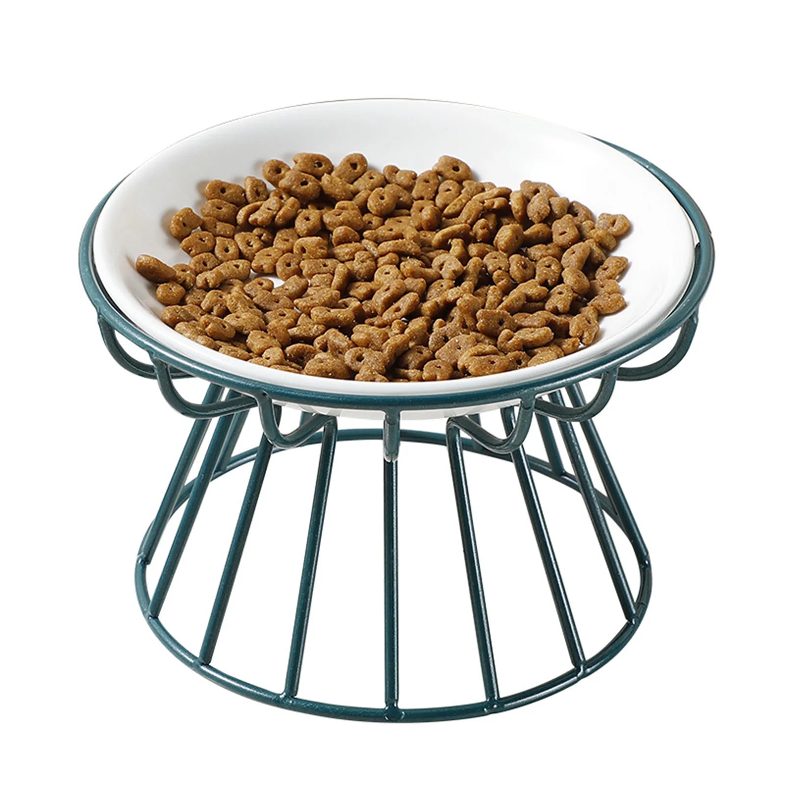Pet Ceramic Bowl Nordic High Footed Ceramic Cat Food Bowl Snack Can Plate Anti Overturning Kitten Puppy Food Water Feeding Bowl