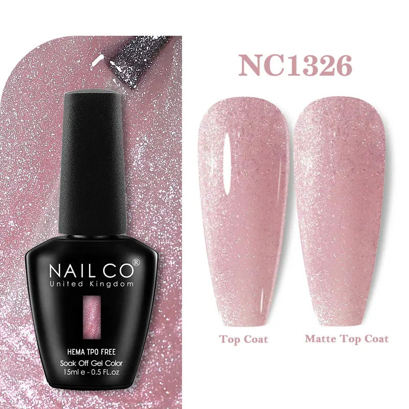 NAILCO 333 Colors Gel Nail Polish Semi Permanent Varnishes Nails Art Design Hybrid Soak Off Top Base Coat UV Gel Manicure 15ml