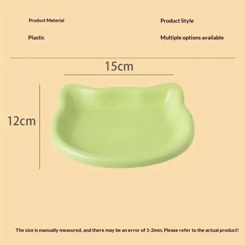 Pastel Cat Head Feeding Dish