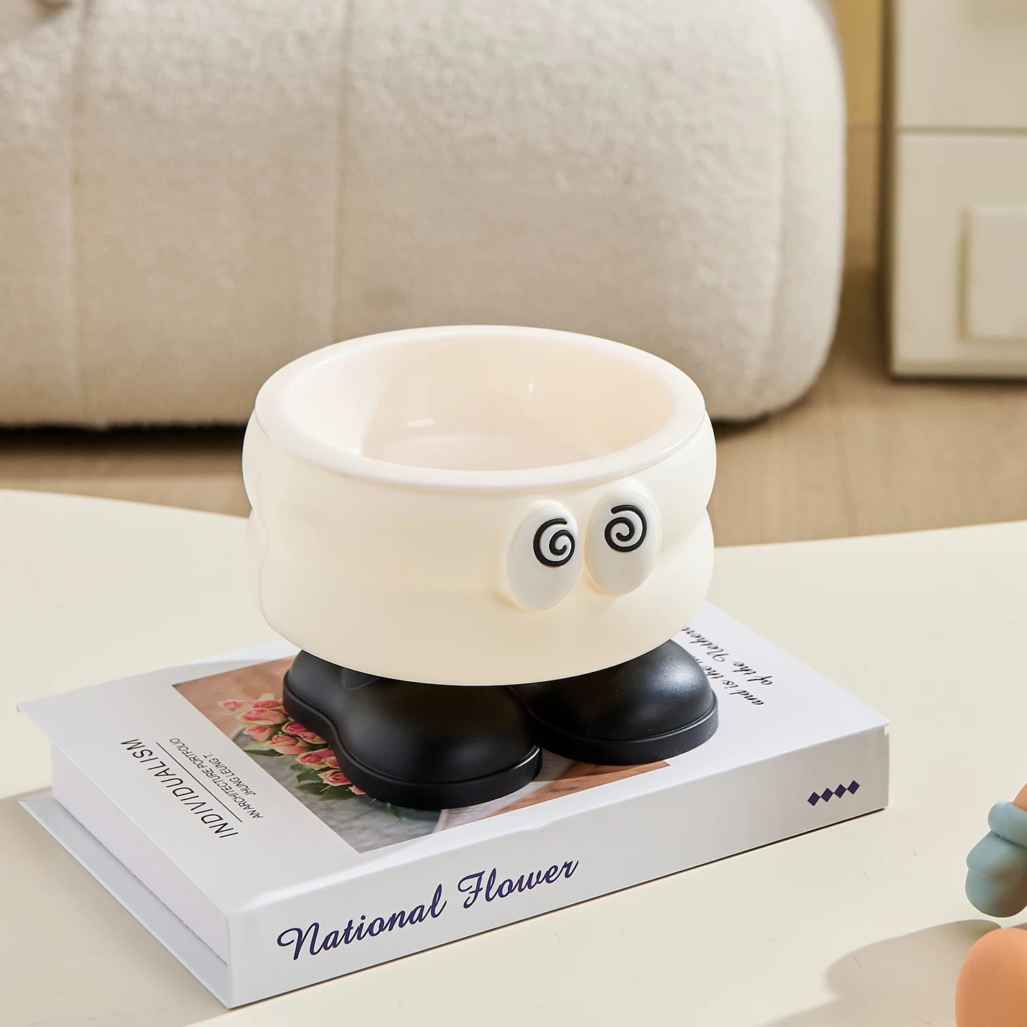 Cartoon Eye Elevated Steel Bowl