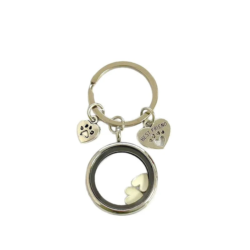 Pet Souvenirs Can Hold Cat or Dog Hair Necklaces, Pendants, Alloy Glass Photo Frames, Pendants, and Pet Accessories