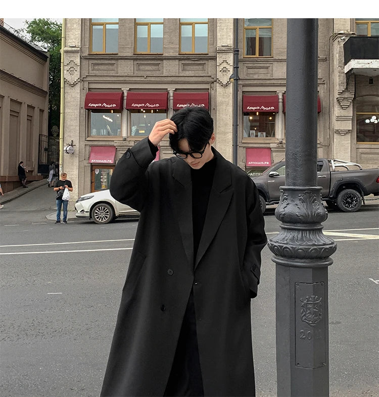 Korean Inspired Long Windbreaker