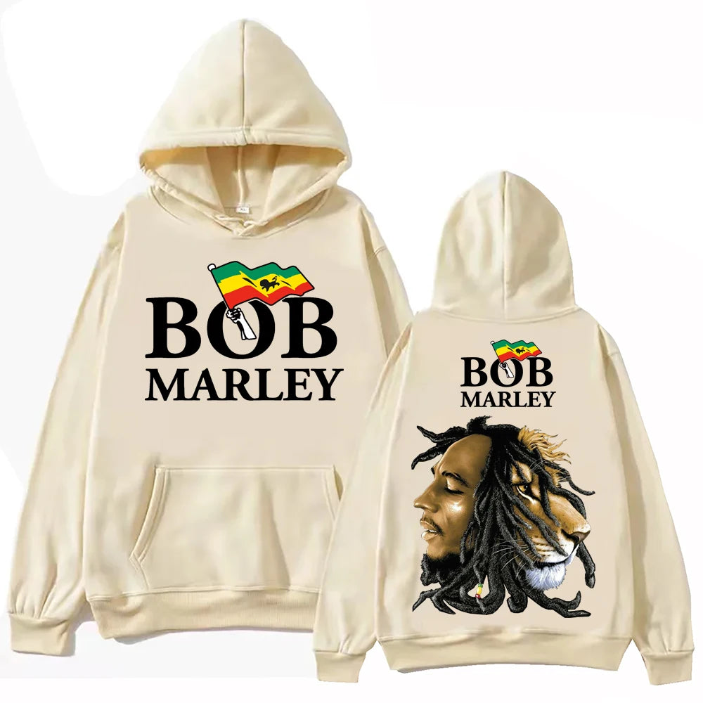 Bob Marley Hoodie Harajuku Hip Hop Pullover Tops Sweatshirt Gift