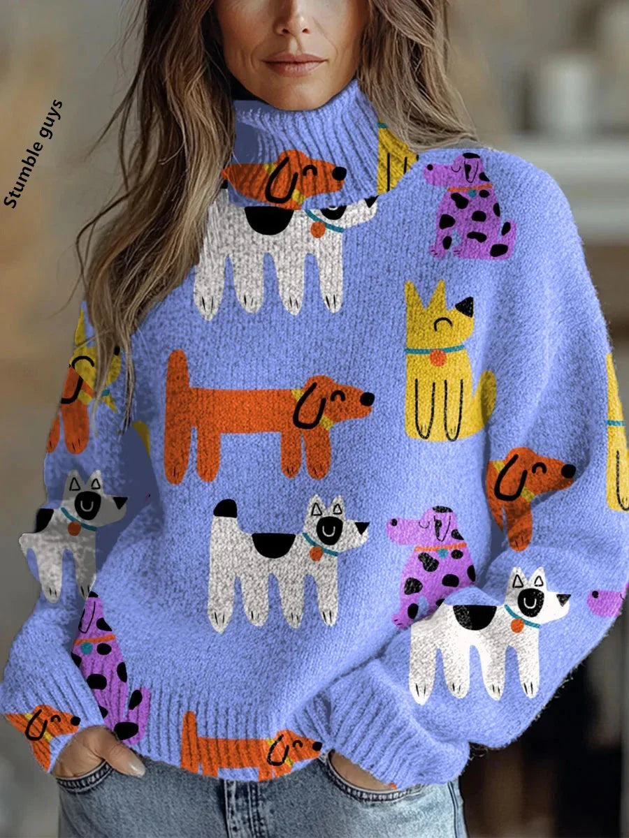 Festive Printed Winter Knit Sweater