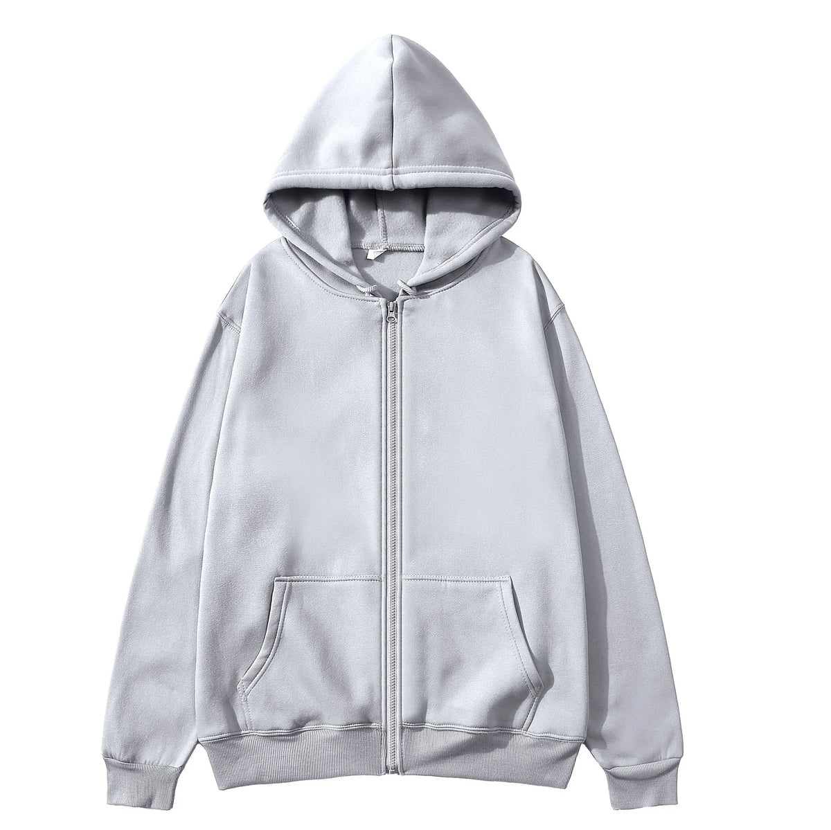 Men’s High Street Solid Zip-Up Hoodie