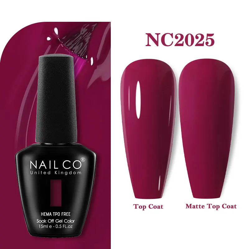 NAILCO 333 Colors Gel Nail Polish Semi Permanent Varnishes Nails Art Design Hybrid Soak Off Top Base Coat UV Gel Manicure 15ml