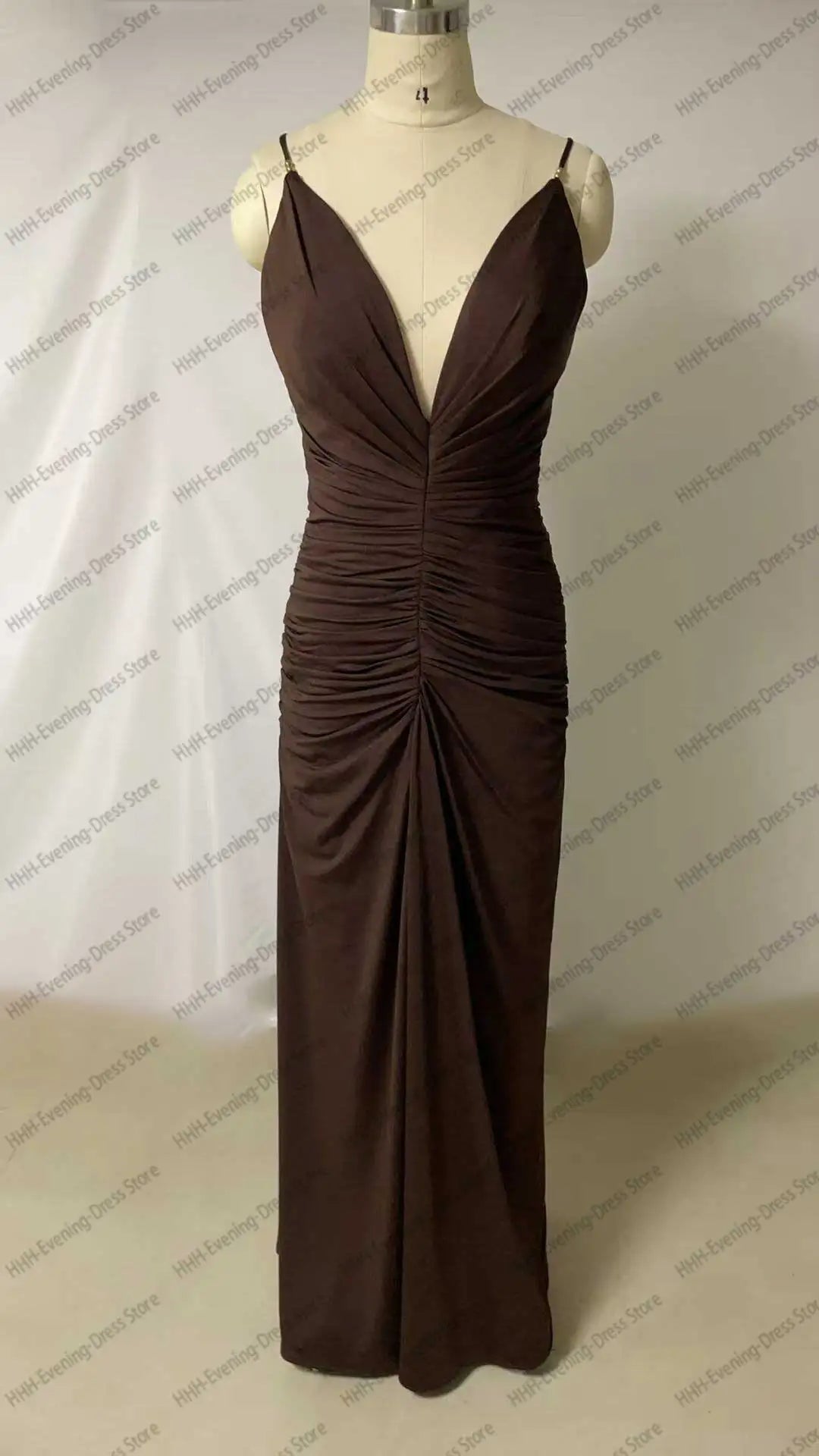 Elegant Evening Dress Pleated Straight Prom Dresses Sleeveless V-Neck Party Cocktail Gowns Wedding Guest Dress 2026 Customized