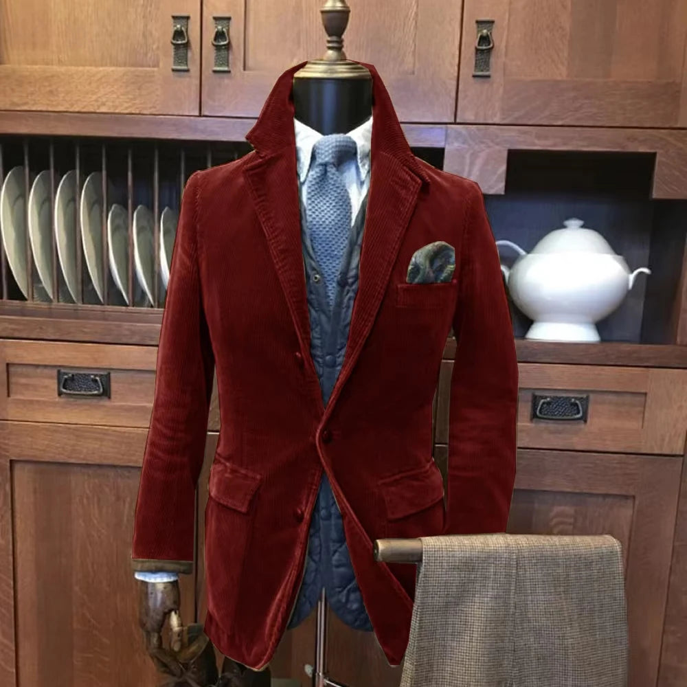 Corduroy Casual Suit Jacket