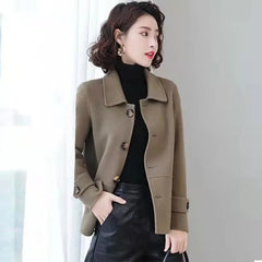 Short Woolen Casual Autumn Coat