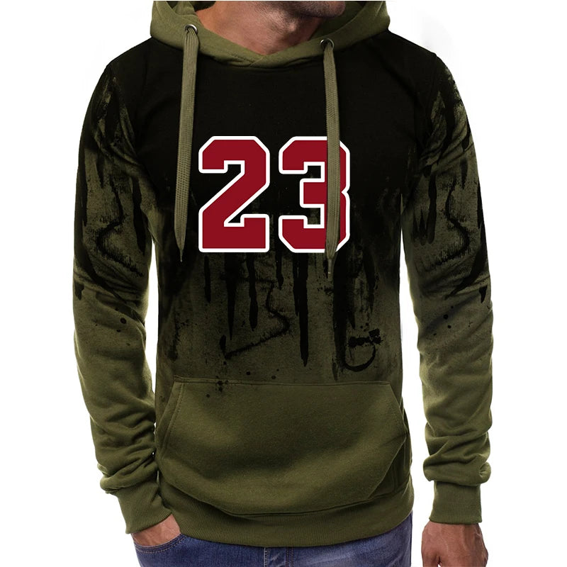 Mens Tracksuit Sports Printed Single Piece Sweatshirt Sweatpants Daily Jogging Mens Clothing Casual Splash-ink Hoodie Pants 2025