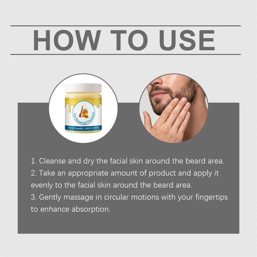 Beard Moisturizing Gel Leave-In Beard Conditioner For Men Hydrates Skin Underneath To Prevent Flakes For Effortless Styling