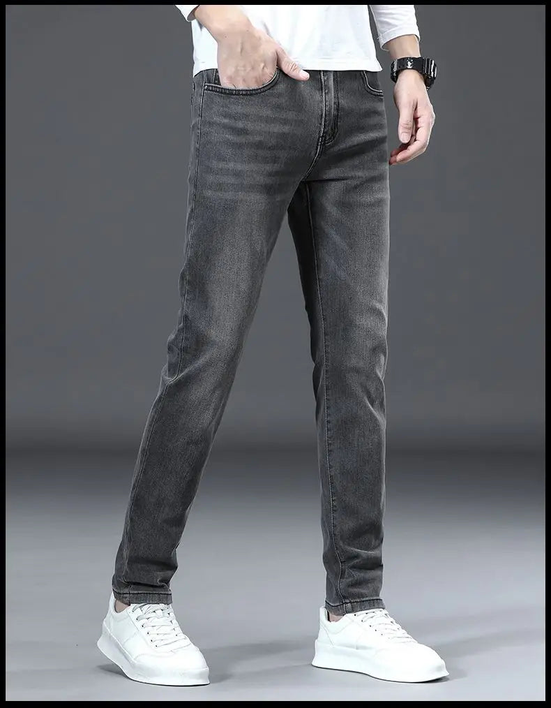 Slim Light Wash Denim Jeans