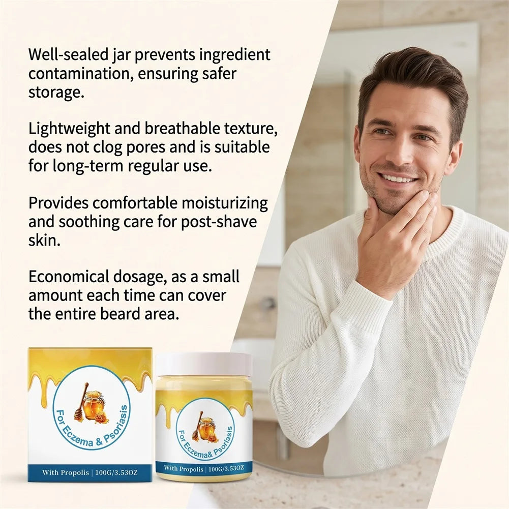 Beard Moisturizing Gel Leave-In Beard Conditioner For Men Hydrates Skin Underneath To Prevent Flakes For Effortless Styling