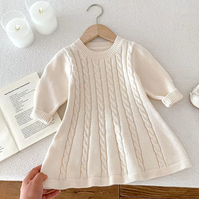 Knitted Princess Party Girls Dress