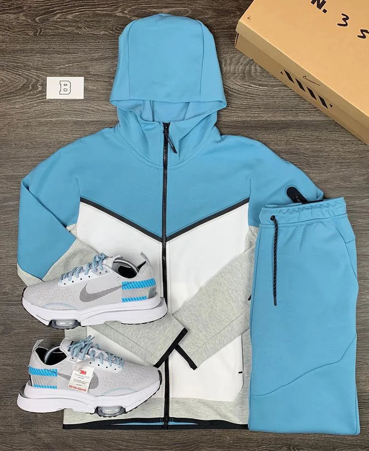 Luxury Brand Men Tracksuits 2-piece Set Black Sports Suit Tracksuits Jogging Men's Clothing Sweatpants Zip Sweatshirts Techwear