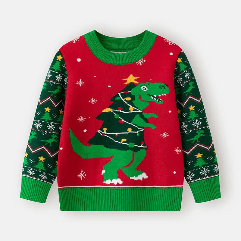 Winter Cartoon Knit Kids Pullover Sweater