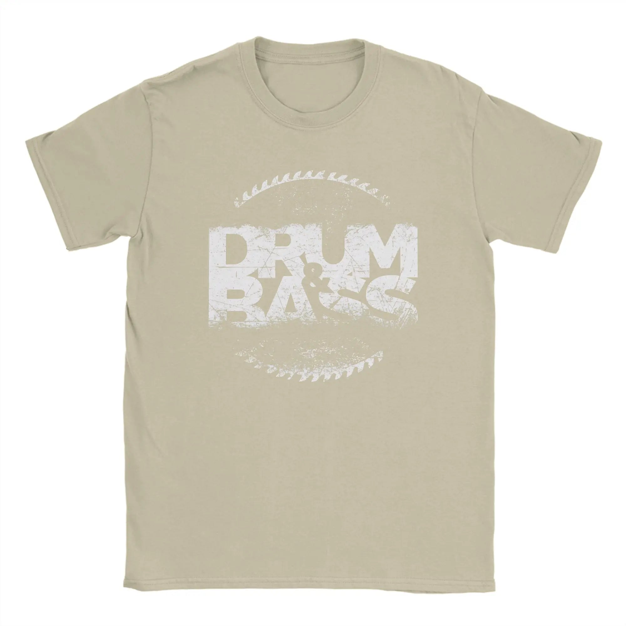 Drum And Bass T-Shirts for Men  Funny Pure Cotton Tee Shirt Round Neck Short Sleeve T Shirt Plus Size Tops