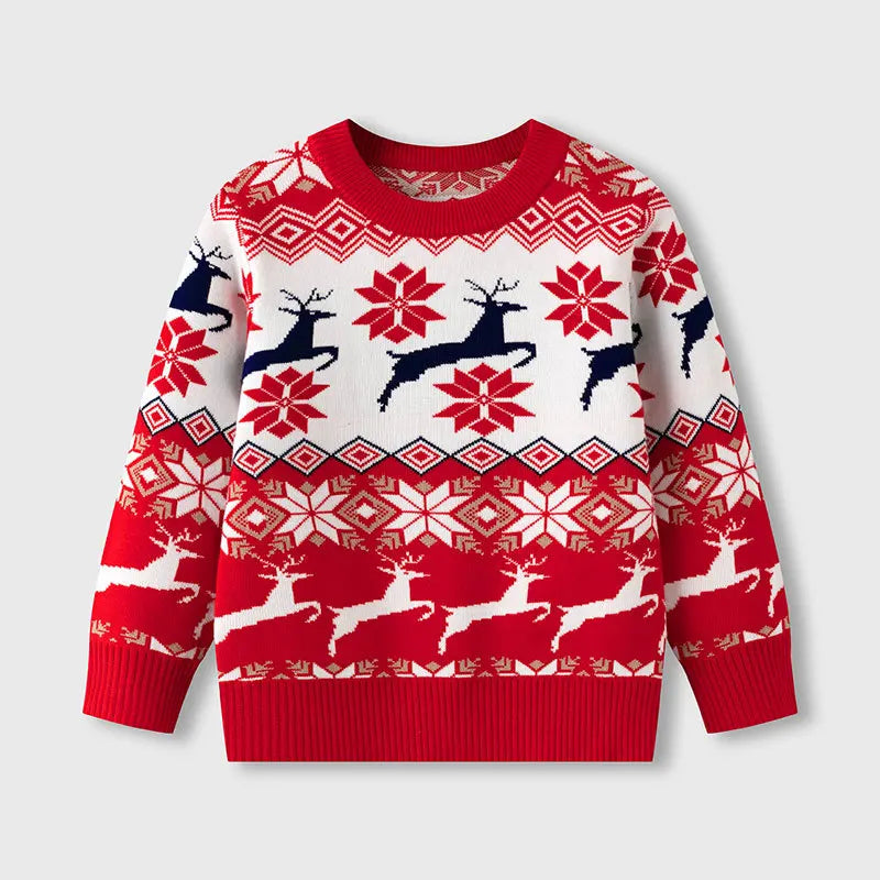Winter Cartoon Knit Kids Pullover Sweater