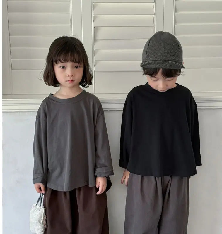 Kids Solid Long Sleeve Tee