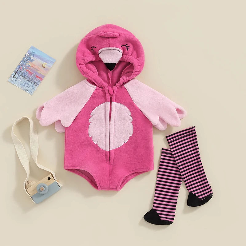 Unicorn Hooded Romper Socks Set