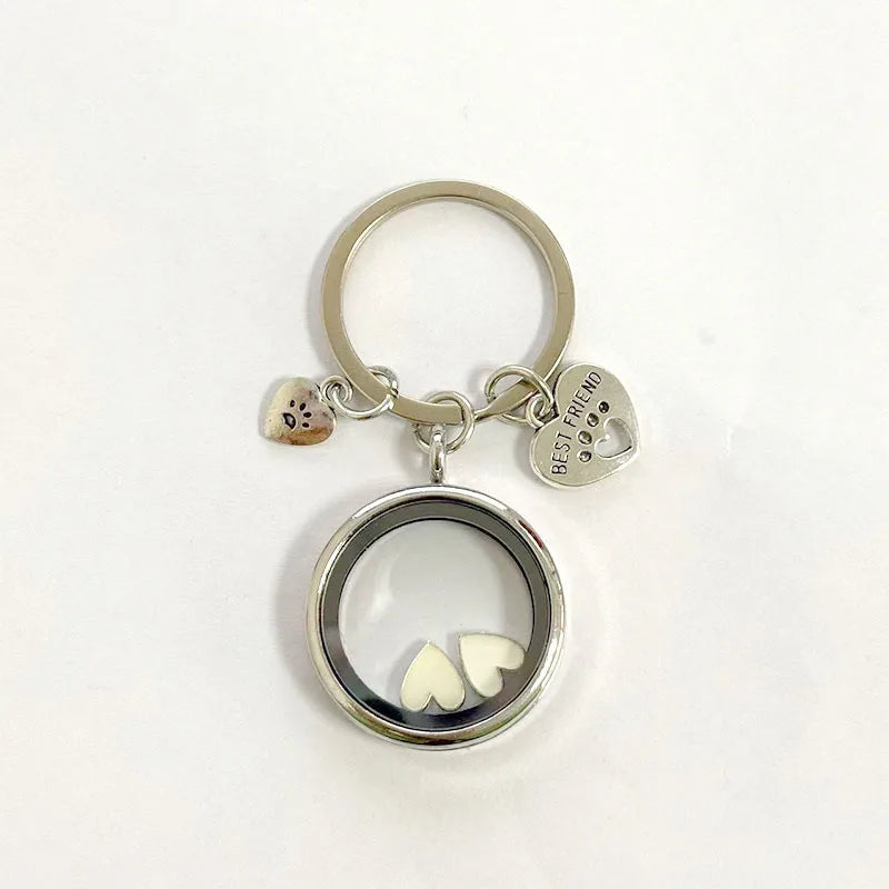 Pet Souvenirs Can Hold Cat or Dog Hair Necklaces, Pendants, Alloy Glass Photo Frames, Pendants, and Pet Accessories