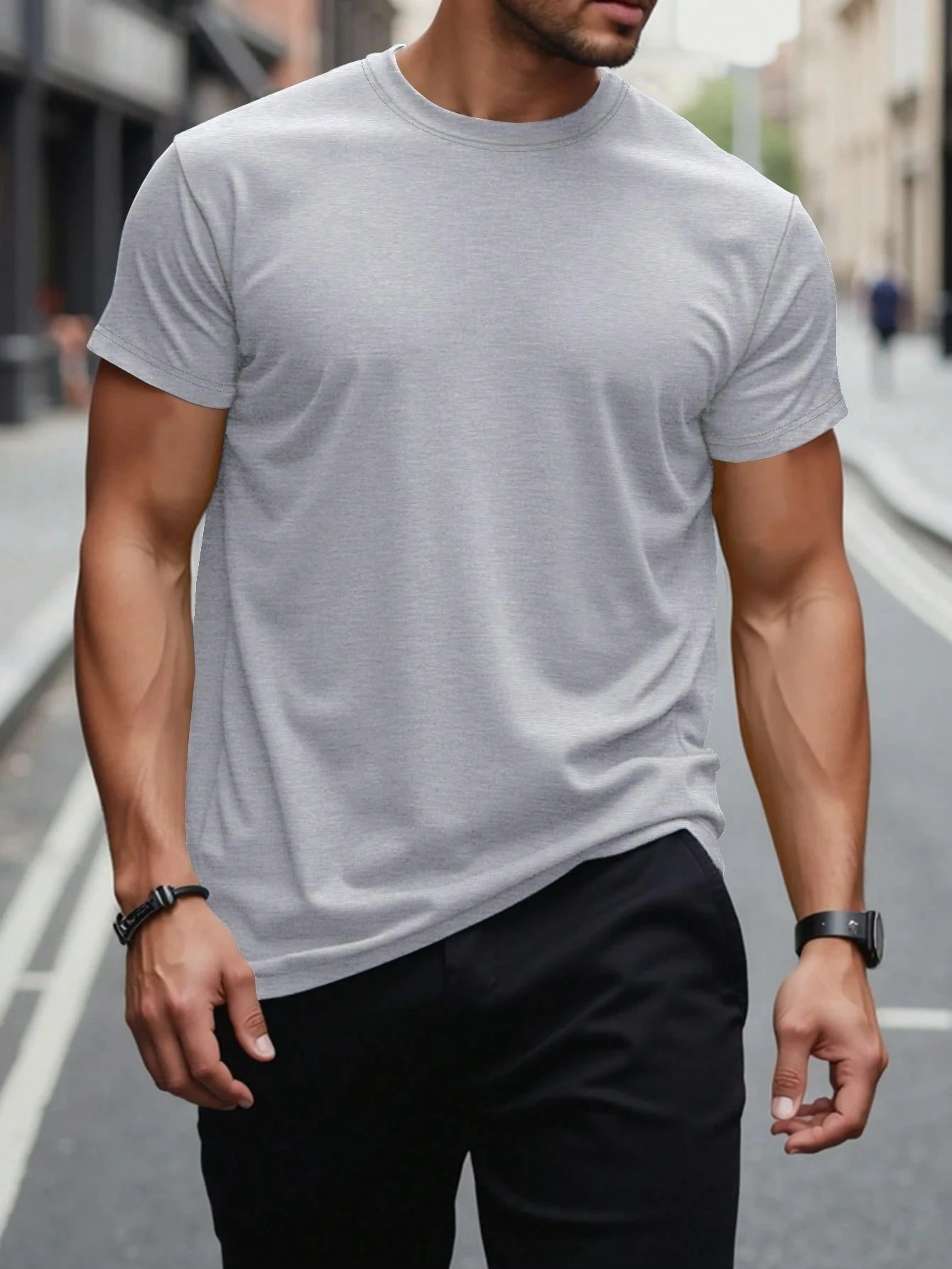 Essential Solid Cotton Casual Tee