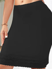 Elegant Lace-Trim Half Slip Underskirt