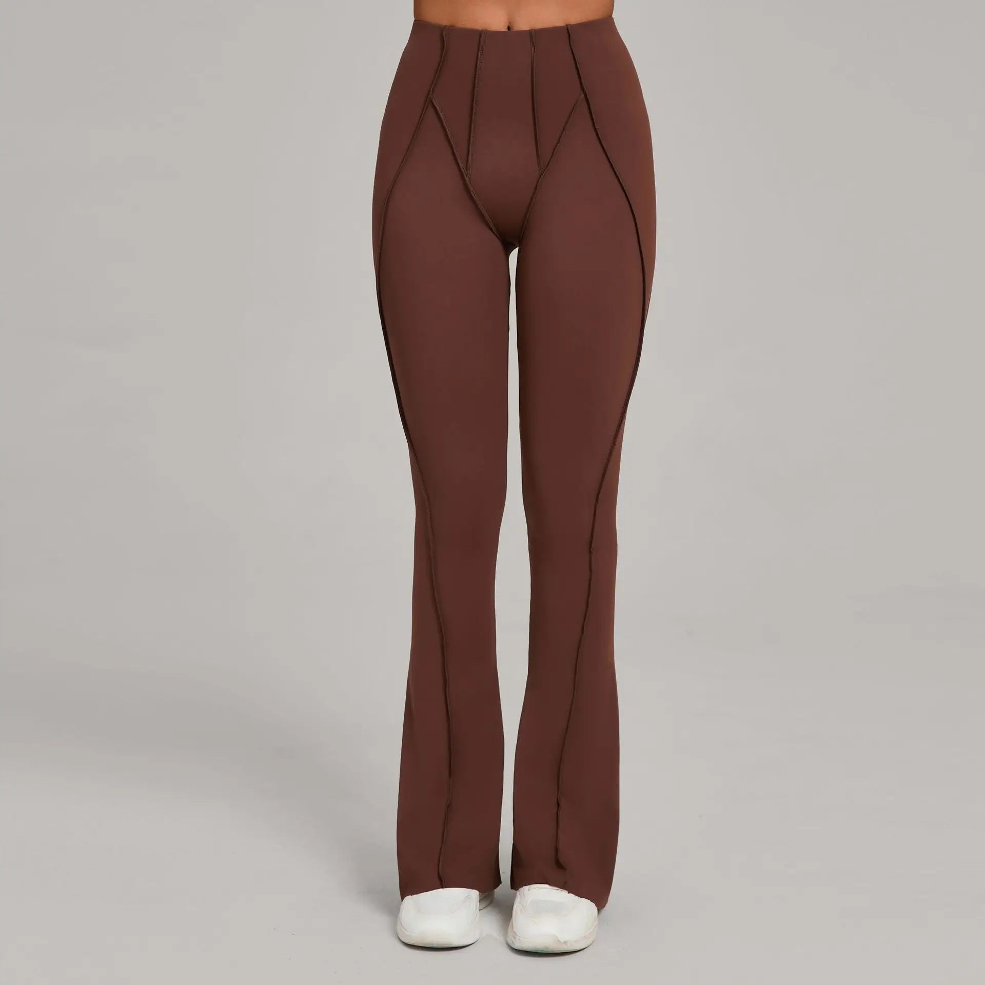 Gym Workout Women's Wide-Leg Tight-Fitting Hip-Lifting Yoga Flared Pants Dance High-Waist Flared Casual Outdoors Sports Trousers