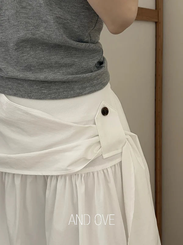 Chic Korean Style  Skirt for Young Women Spring Autumn Winter Seasonal Fashionable Inner Wear Casual Versatile Skirt