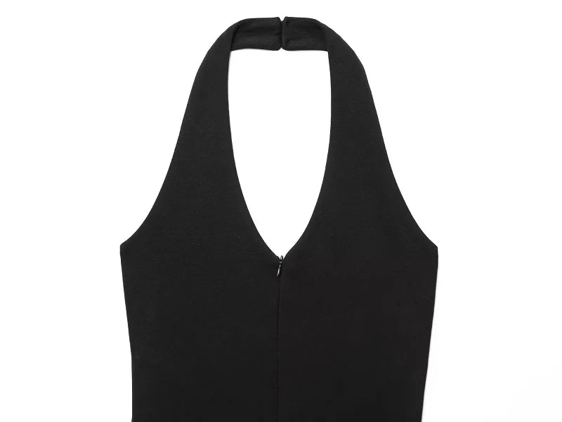 Sleek Flared Backless Summer Jumpsuit