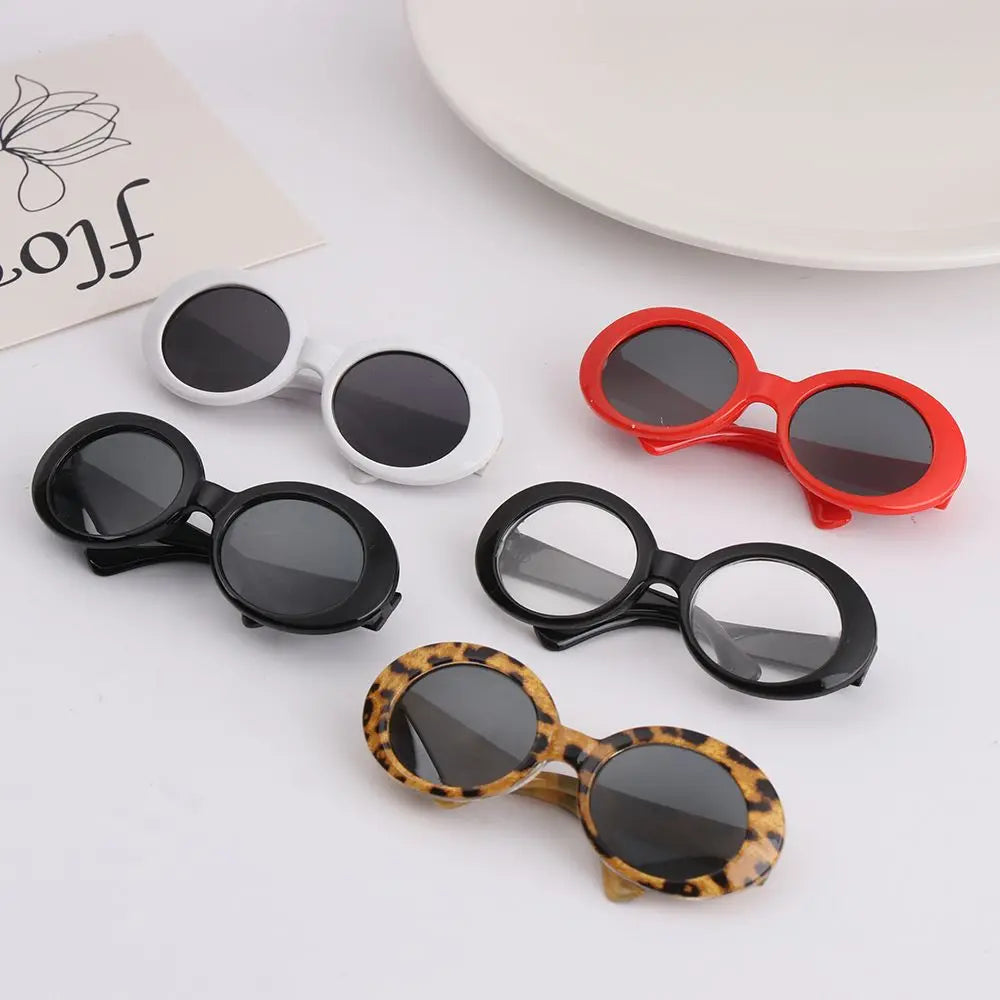 Doll Accessories Cool Photograph Props Pet Accessories Small Dog Cat Glasses Round Frames Glasses Pet Eyeglasses Dog Sunglasses