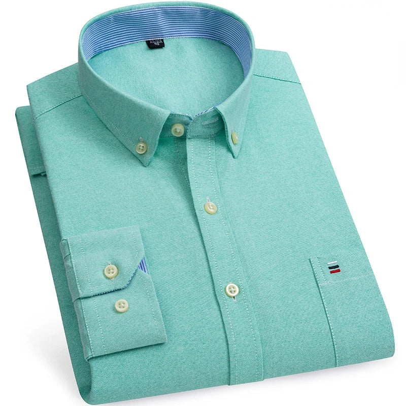 Oxford Striped Cotton Casual Shirt