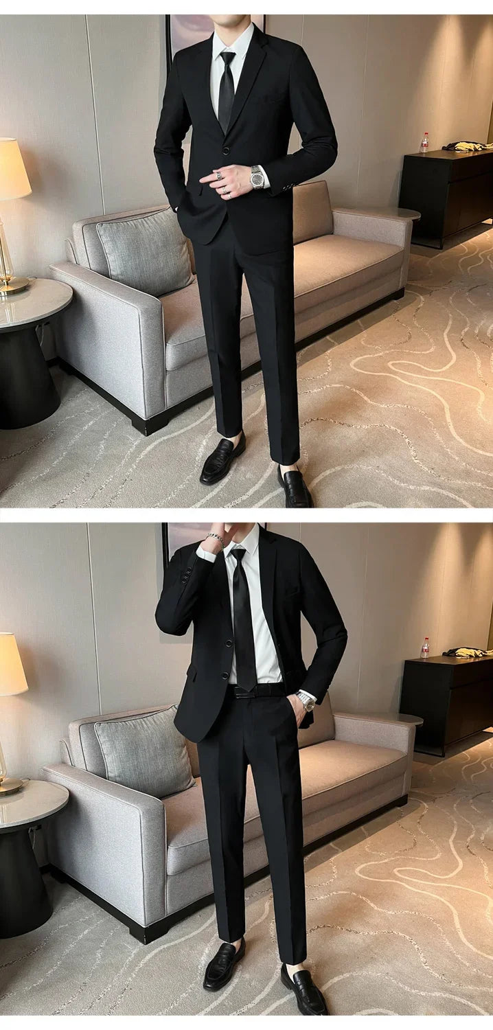 Korean Slim Business Suit Set