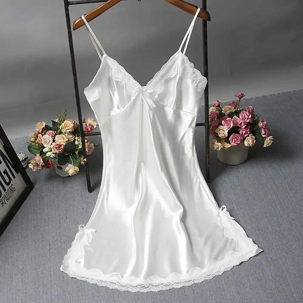 Silk Lace Camisole Nightgown Women