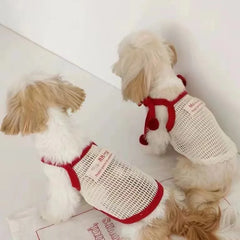 Pet Mesh Vest with Sleeveless Suspender Cat Pet Clothing Summer Teddy Bear Summer Clothing Puppy Designer Dog Clothes