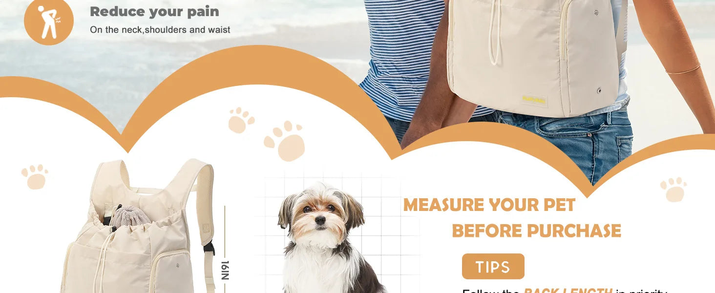 Pet Travel Chest Backpack Large Capacity Portable Breathable Handbag Outdoor Travel Cat and Dog Bag