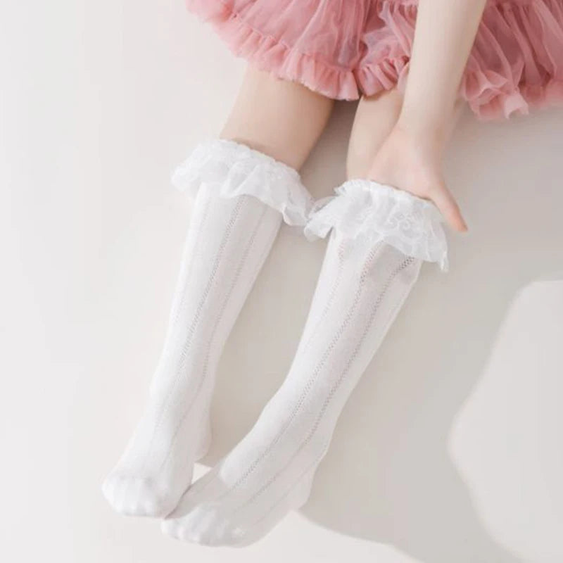 Lace Ruffle Baby Knee Socks