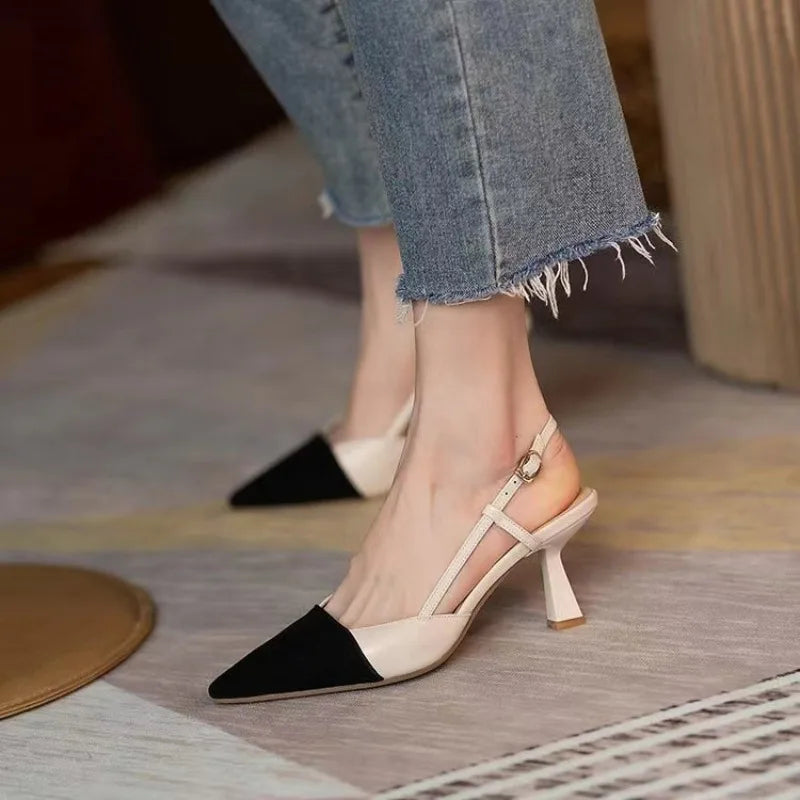 High Heels Summer New Arrival Fashion Buckle Pointed Heel Sandals Women Comfort Simplicity Stilettos Sandalias De Mujer