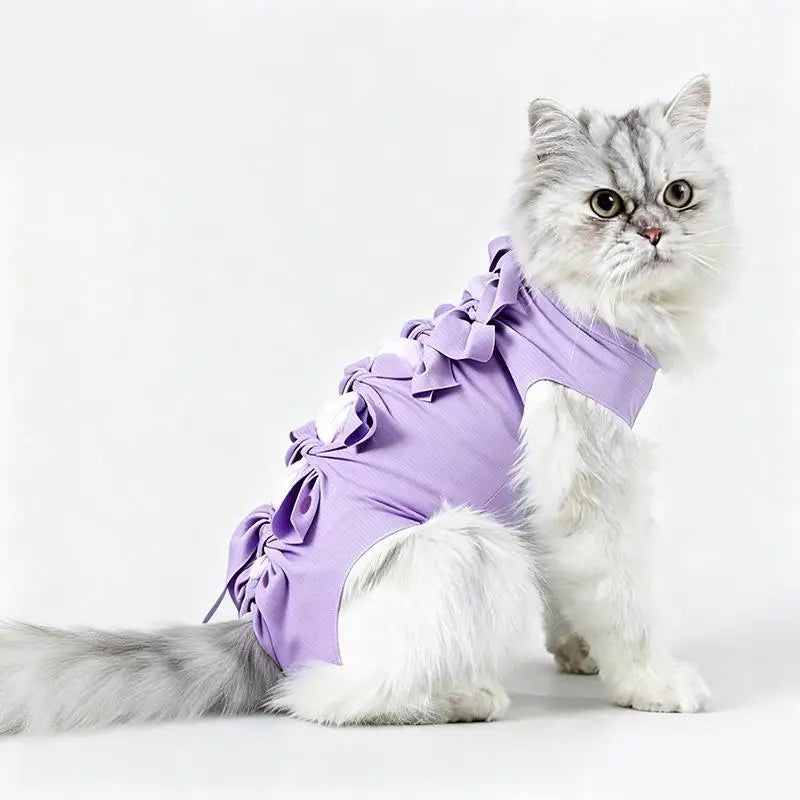 Pet Neutering Suit Cat Postoperative Recovery Clothes Anti-Licking Adjustable Wound Protective Clothing Pet Supplies