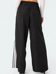 Striped Drawstring Casual Cargo Pants