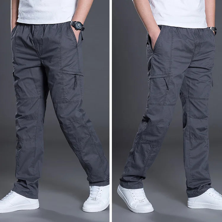 Relaxed Straight Casual Cotton Pants