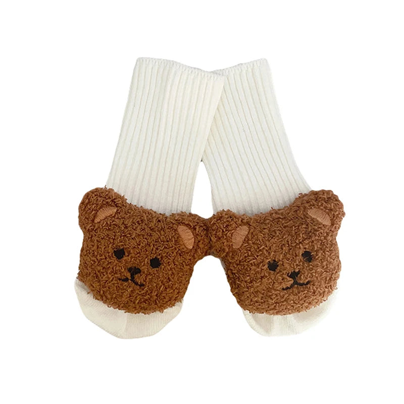 Cartoon Bear Infant Knit Socks