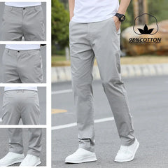 Men's High-Quality Chinos -Cotton Casual Trousers - Breathable Straight Pants (Sizes W28-w40)