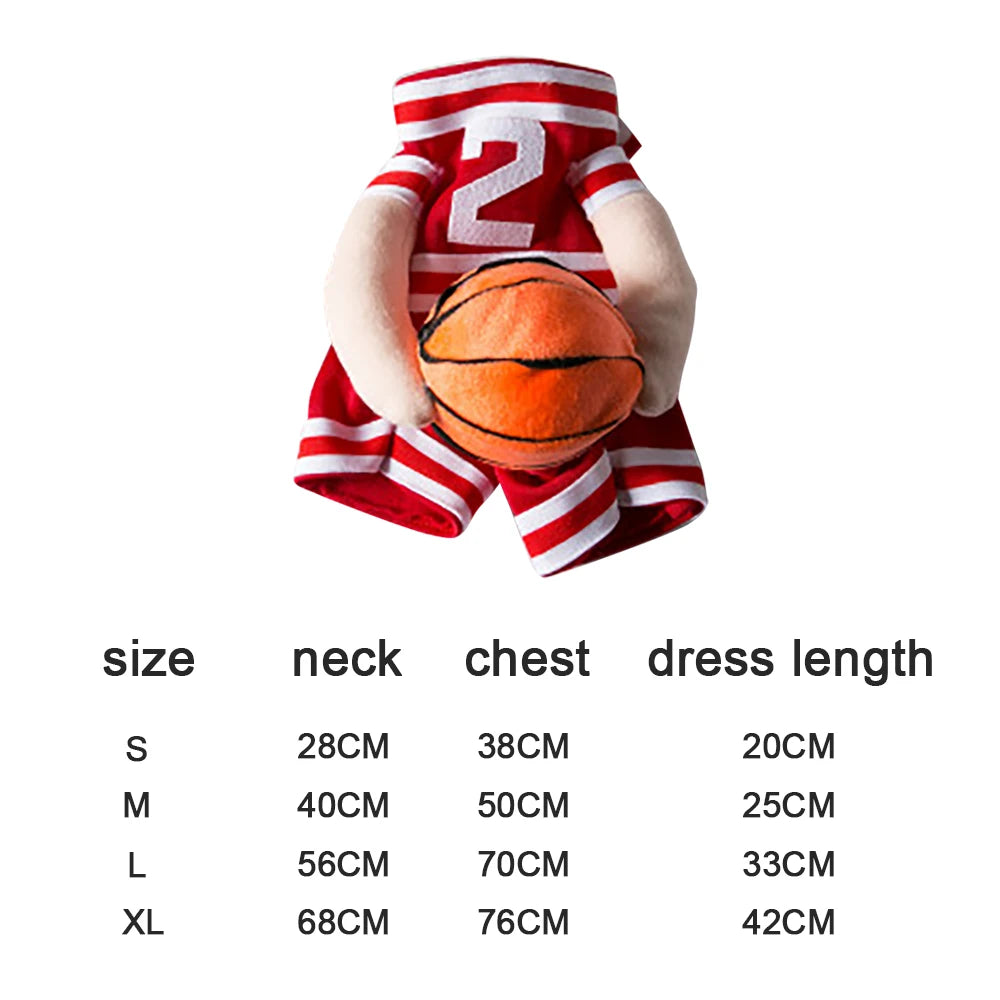 Basketball Costumes Dog Cat Pet Clothes Cute Puppy Sport Costume for Small Dogs Kitten Party  Ball Uniform Apparel
