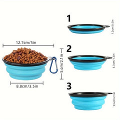 Collapsible Lidded Travel Water Dish