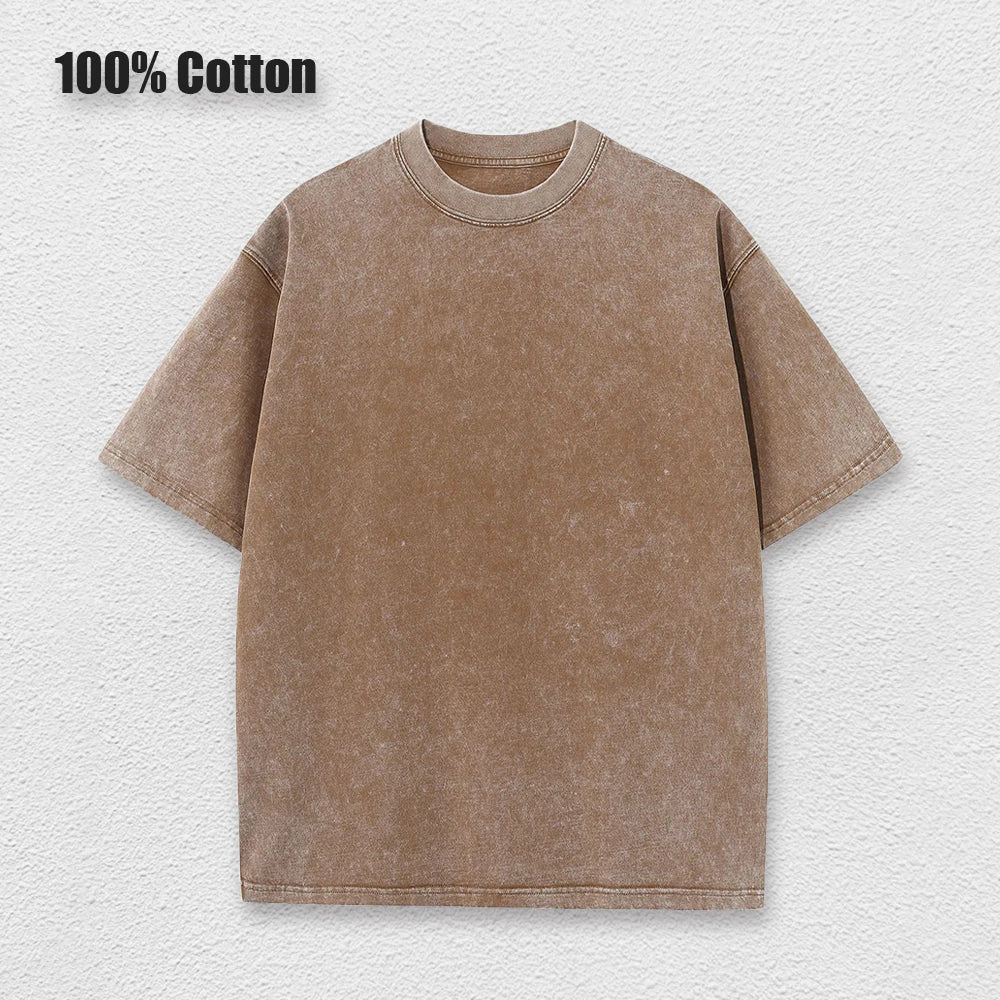 Vintage Washed T-shirts 100% Cotton Gym Muscle Rat Print Crew Neck Tshirts Casual Goth Hip Hop Streetwear Women Men Summer Tee
